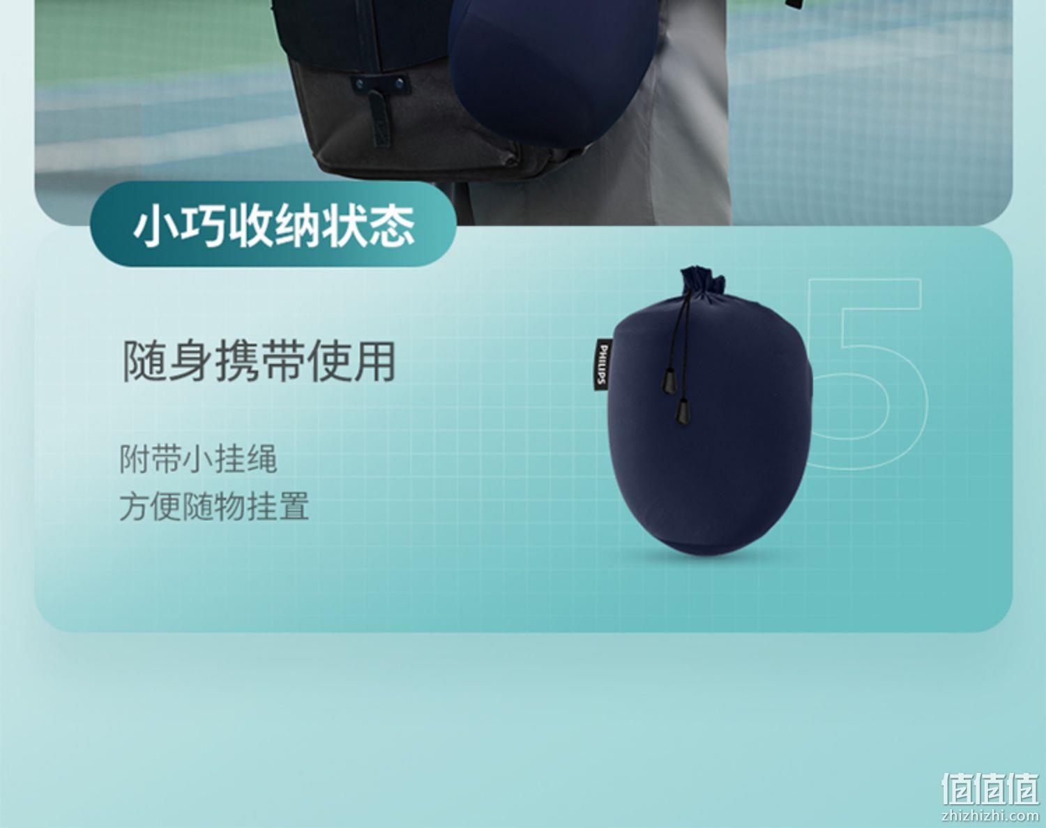 Philips 飞利浦 3701N 多功能折叠热敷枕 199元包邮（可低至129元，6期免息） 值值值-买手聚集的地方