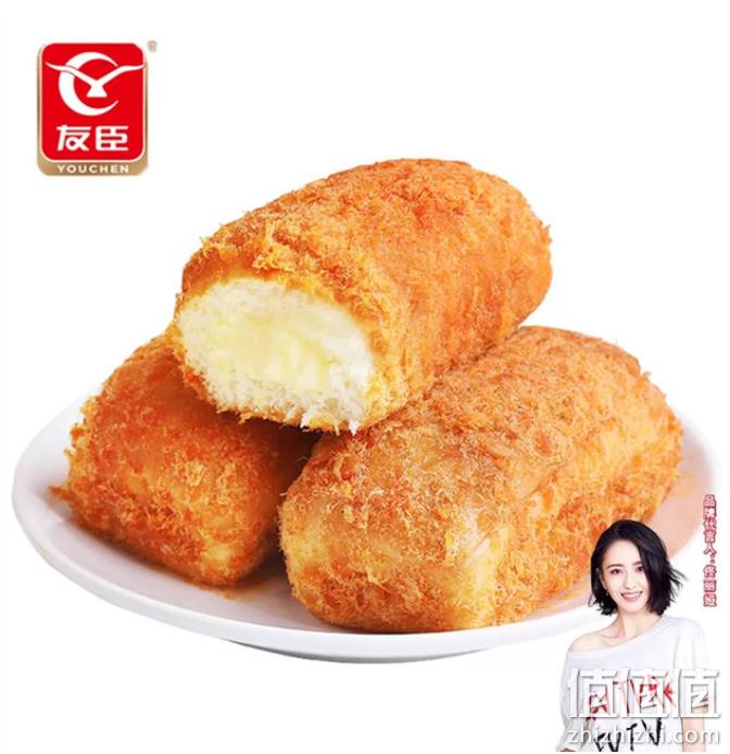 友臣 肉松芝士面包 490g（约8个） 19.8元包邮（需领券） 值值值-买手聚集的地方