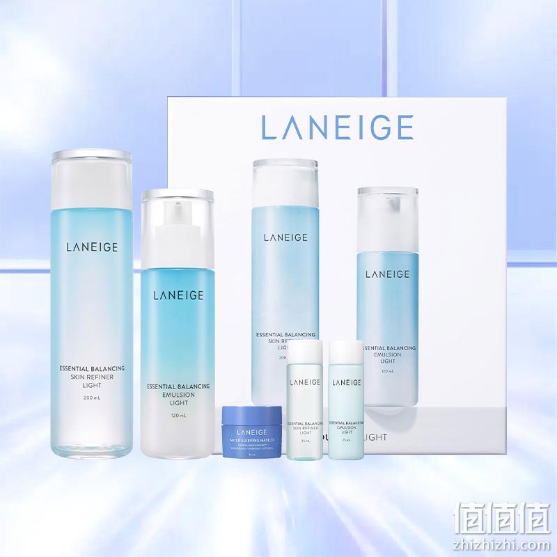 兰芝 水库凝肌水乳套装 滋润型/清爽型（水200ml+乳液120ml+小样三件套） 史低119元包邮包税（双重优惠） 值值值-买手聚集的地方