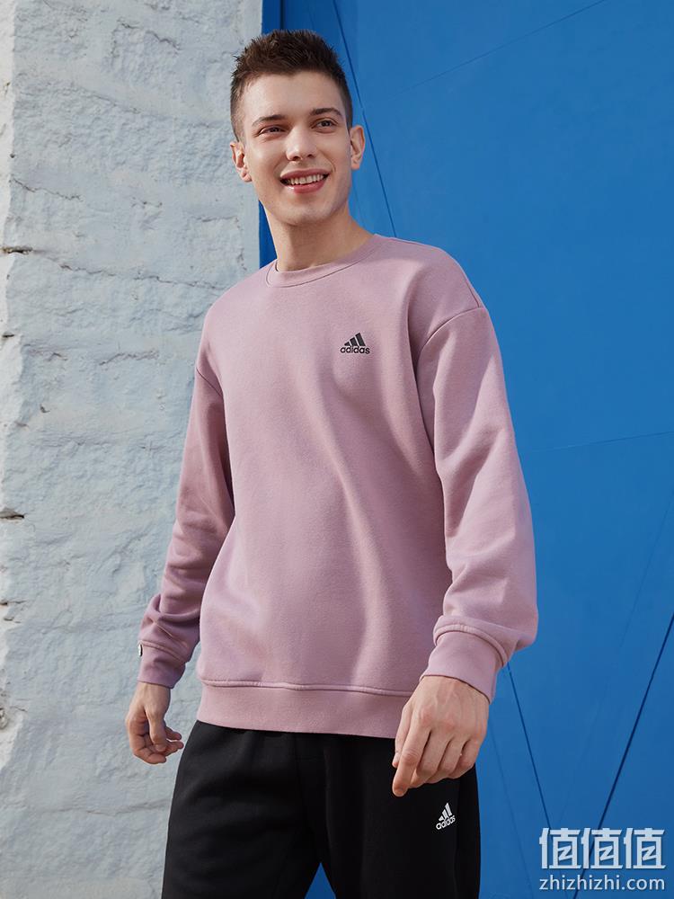 adidas 阿迪达斯 Label Sweater 男女运动型格圆领套头卫衣 IB2713 109元包邮（免20元定金，另有连帽款） 值值值-买手聚集的地方