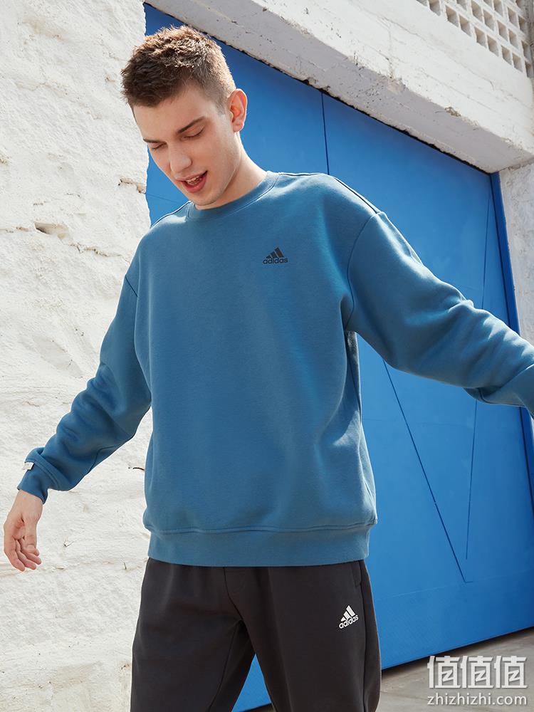 adidas 阿迪达斯 Label Sweater 男女运动型格圆领套头卫衣 IB2713 109元包邮（免20元定金，另有连帽款） 值值值-买手聚集的地方