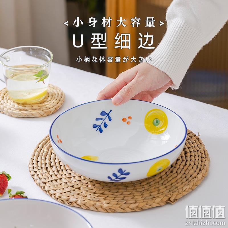 釉下彩，宋青窑 陶瓷多功用浅式碗3件套（大中小各一个） 史低17.8元包邮（需领券） 值值值-买手聚集的地方