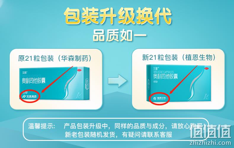 艾丽 奥利司他减脂排油胶囊60mg*24粒装 28元包邮（需领券） 值值值-买手聚集的地方