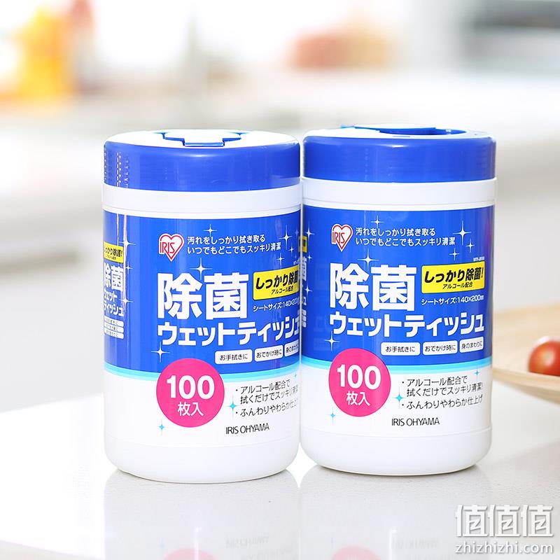 日本IRIS  爱丽思 除菌湿巾 100抽*3件 33.8元包邮（11.3元/件） 值值值-买手聚集的地方