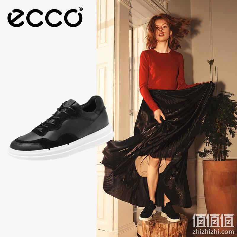 Plus会员，ECCO 爱步 Soft X柔酷系列 女士真皮拼接运动鞋420403 434.15元包邮（双重优惠） 值值值-买手聚集的地方