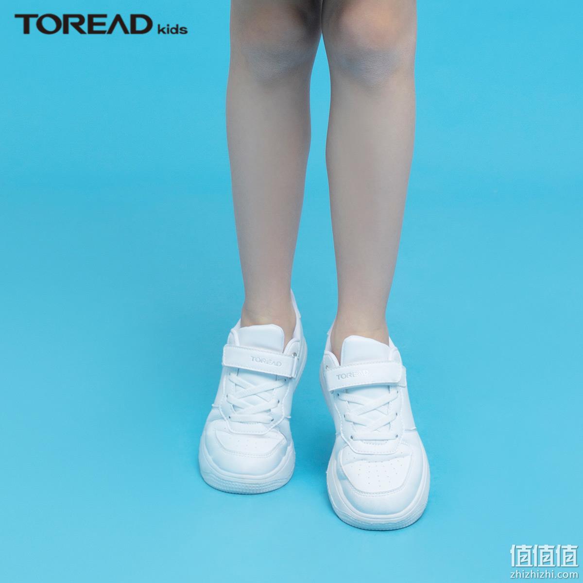 Toread Kids 探路者×哆啦A梦联名 2022新款儿童轻便休闲小白鞋 QFSSBK95903（30-38码） 99元包邮（需领券） 值值值-买手聚集的地方