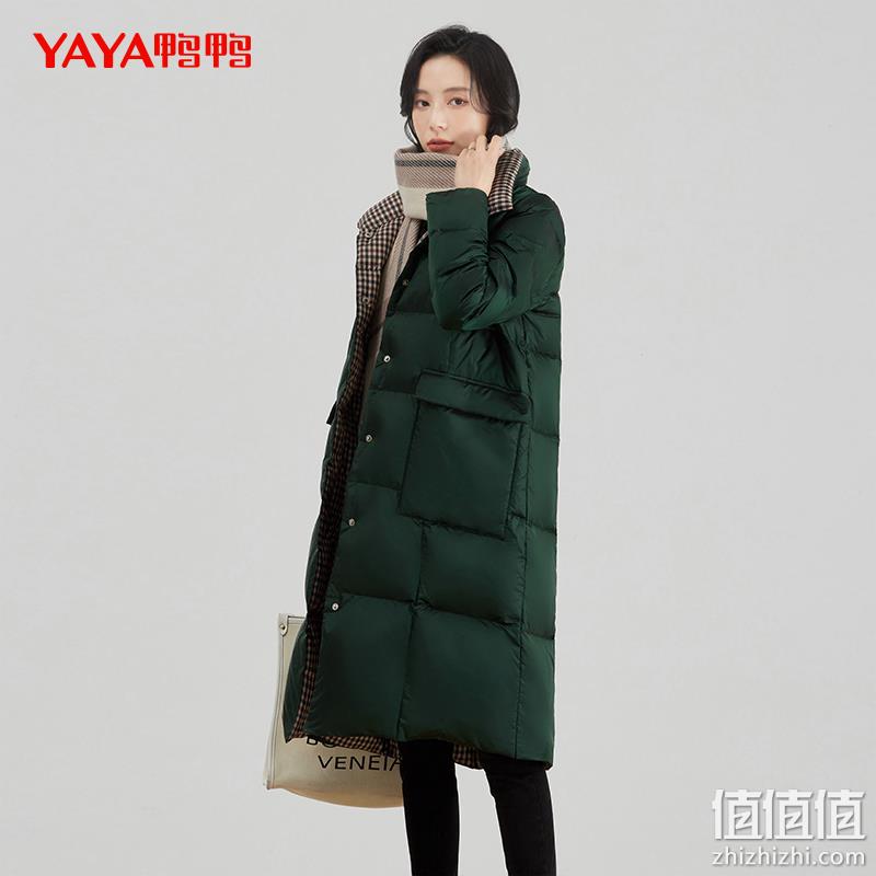 鸭鸭 2022年冬季新款中长款双面穿羽绒服外套 4色 199元包邮（双重优惠） 值值值-买手聚集的地方
