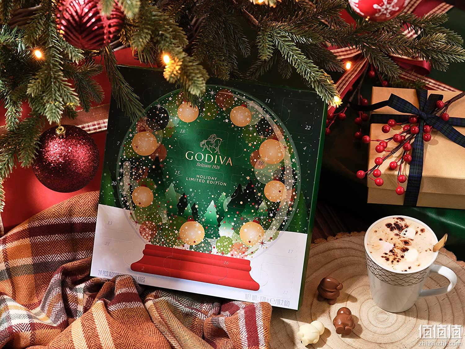 Godiva 歌帝梵  圣诞日历巧克力礼盒 177g/24粒 157.45元 值值值-买手聚集的地方