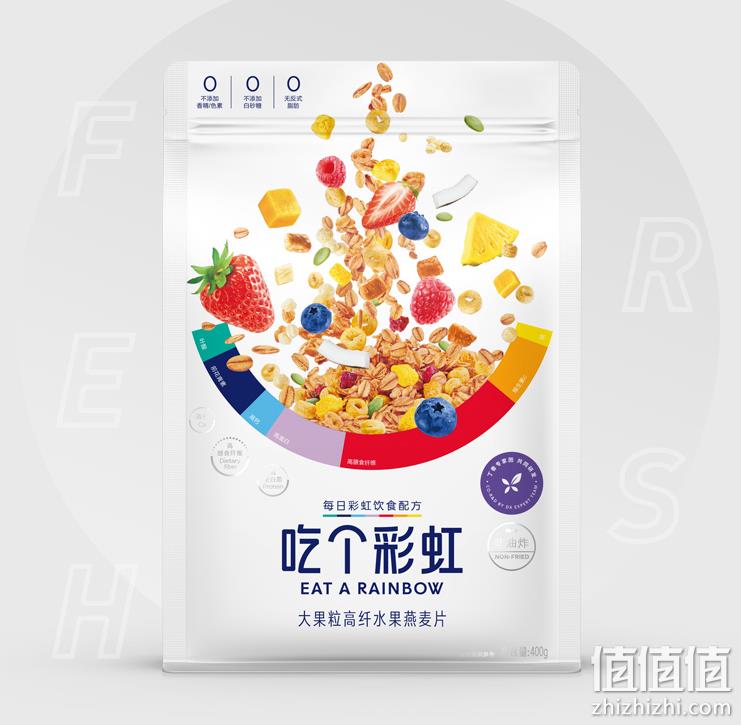 丁香专家团共同研发，五谷磨房 吃个彩虹 大果粒高纤水果燕麦片400g 34.9元包邮（需领券） 值值值-买手聚集的地方