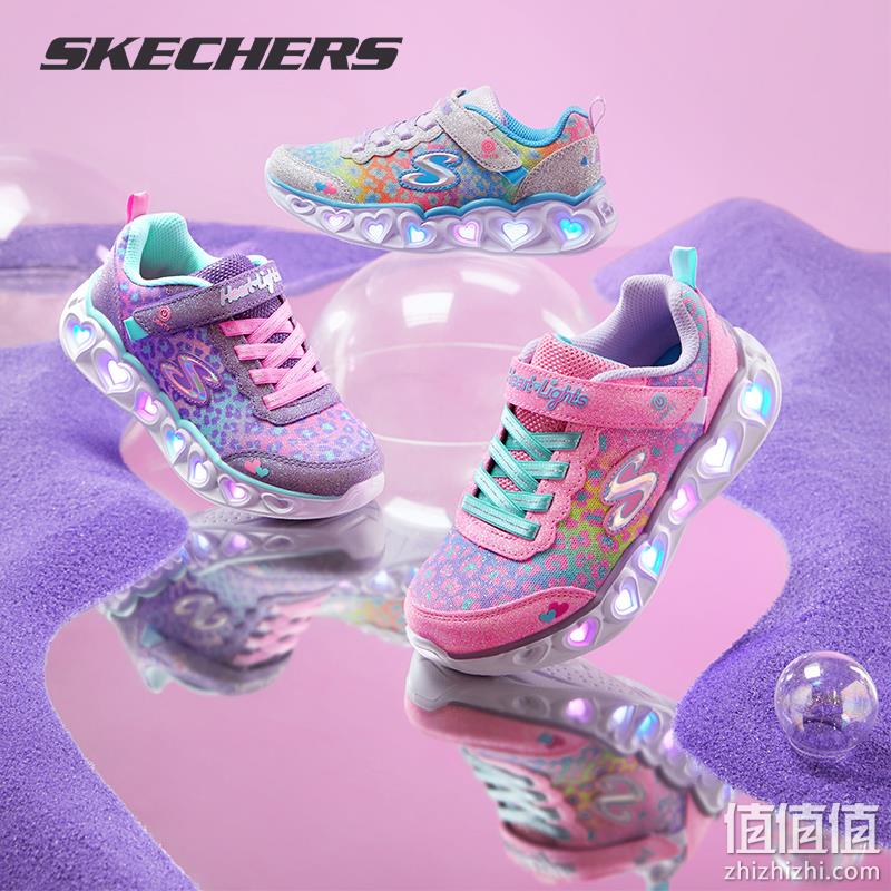 Skechers 斯凯奇 Love Lights系列 女童闪灯运动鞋302145L 169元包邮（双重优惠） 值值值-买手聚集的地方