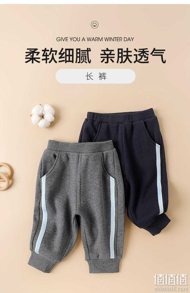 A类标准，Goodbaby 好孩子 2022新款秋冬男童加绒休闲裤 49元包邮（需领券） 值值值-买手聚集的地方
