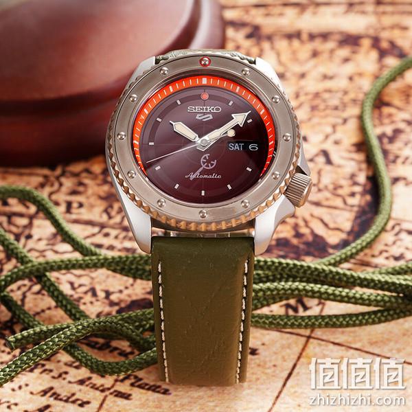 直降200元！PLUS会员，Seiko 精工 航海王IP限量款 男士机械腕表 SRPF59K1 644元包邮（多重优惠） 值值值-买手聚集的地方