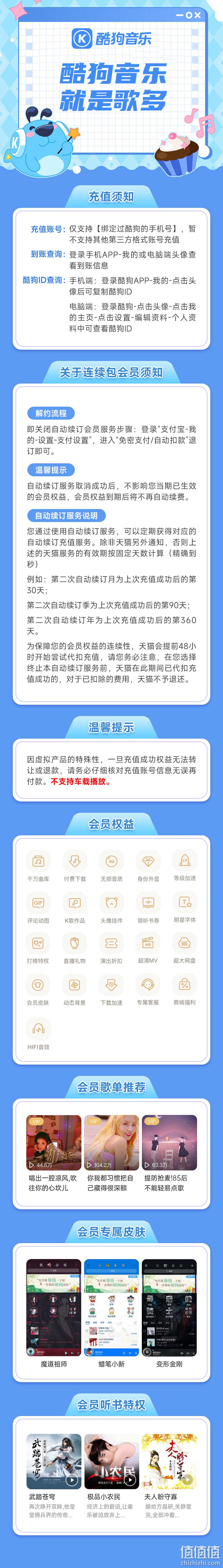 酷狗音乐 豪华VIP会员 连续包月卡 5.9元包邮（需领券） 值值值-买手聚集的地方