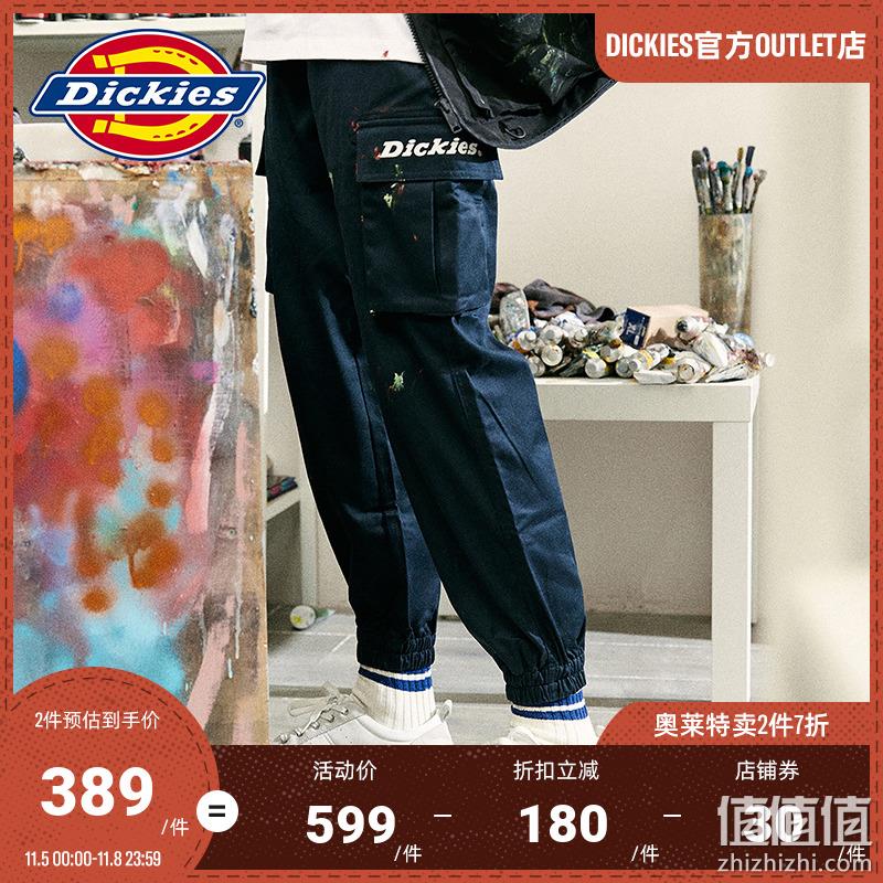 Dickies 帝客 情侣款LOGO印花多袋工装束脚休闲裤 多色 新低99.3元包邮（需凑单） 值值值-买手聚集的地方