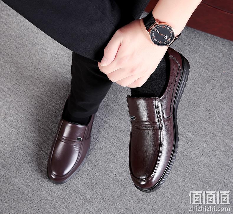 Edenbo 爱登堡 2022年秋款男式头层牛皮商务皮鞋软底爸爸鞋 69元包邮（加绒款同价） 值值值-买手聚集的地方
