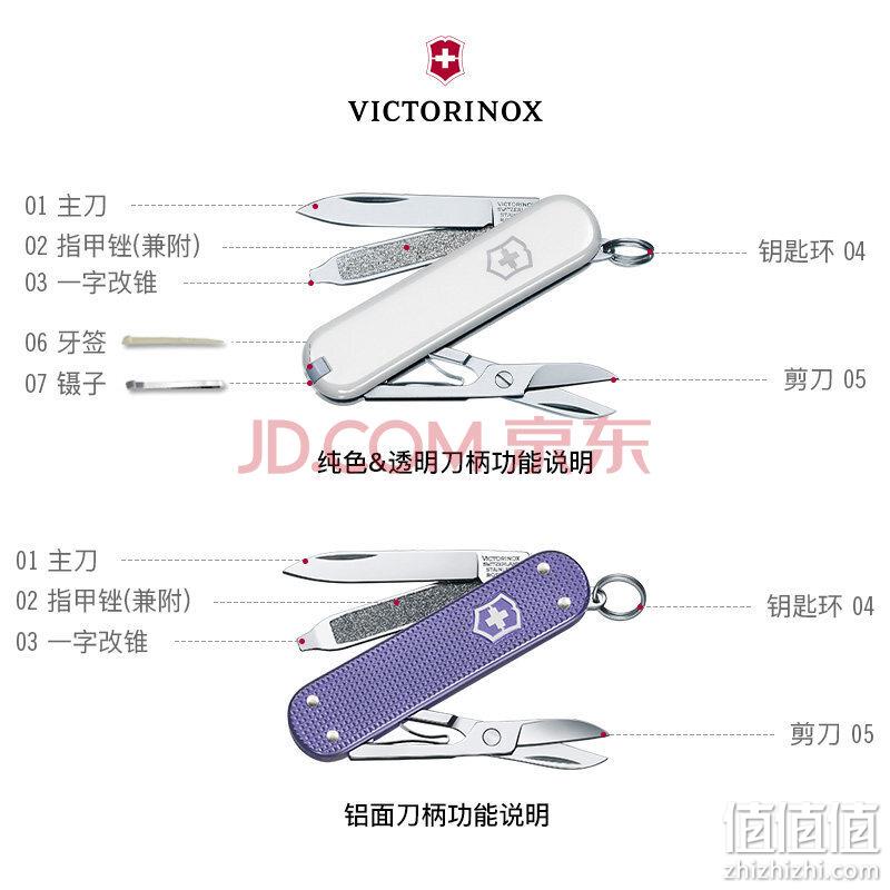 Victorinox 维氏 瑞士军刀 典范缤纷系列纯色58mm(7种功能) 0.6223.G 91.2元 值值值-买手聚集的地方