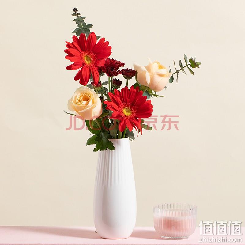 简值了 京东鲜花 雪山玫瑰10枝+水仙百合10枝组合款 史低19.9元包邮（另有设计师款） 值值值-买手聚集的地方