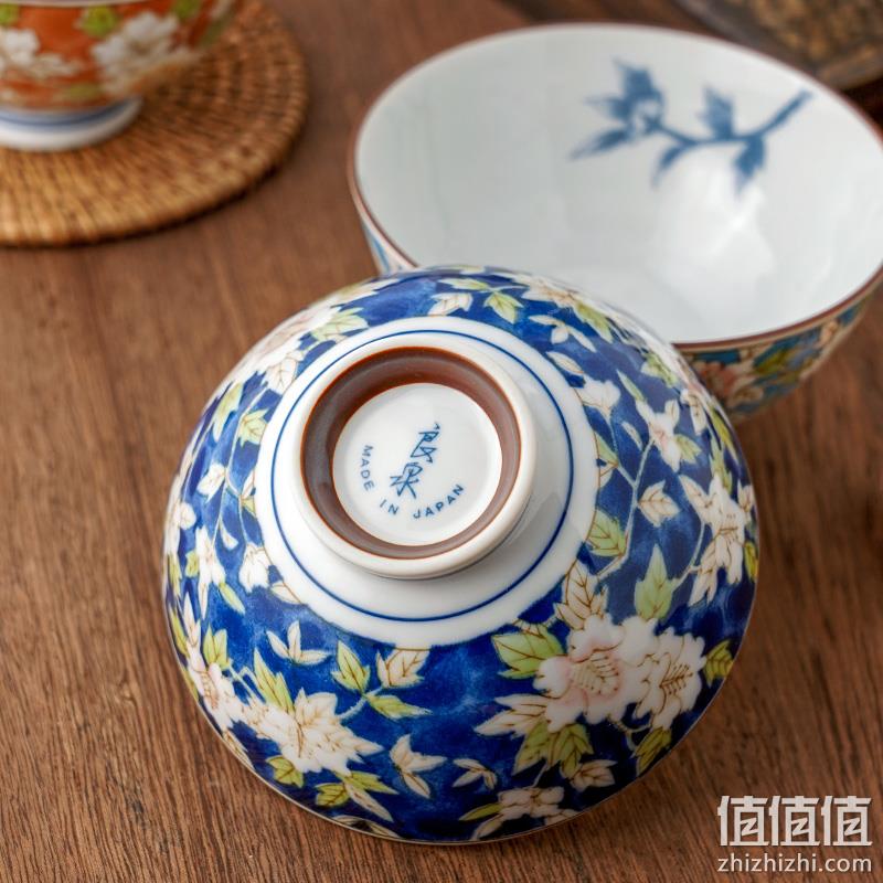 日本进口，美浓烧 釉下彩 山茶花/蓝樱兔套碗5个装 新低83元包邮（需领券） 值值值-买手聚集的地方