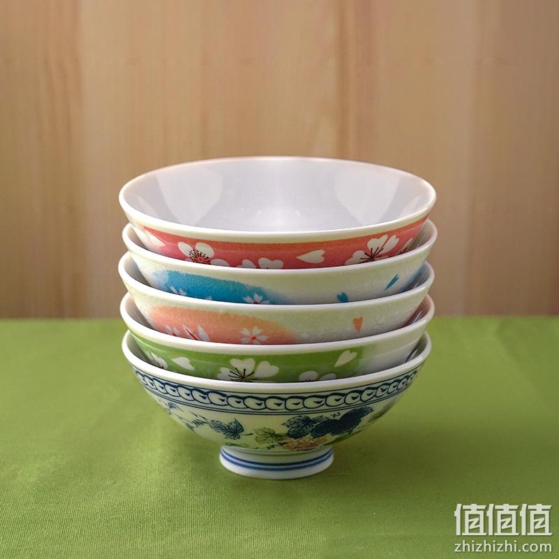 日本进口，美浓烧 釉下彩 山茶花/蓝樱兔套碗5个装 新低83元包邮（需领券） 值值值-买手聚集的地方
