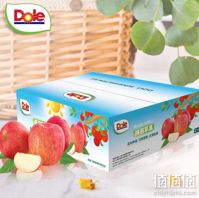 Dole 都乐 2022年新果 陕西富士苹果 4.5斤装 39.9元包邮（需领券） 值值值-买手聚集的地方