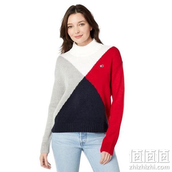 Tommy Hilfiger 汤米·希尔费格 女式拼色圆领毛衣 279.57元 值值值-买手聚集的地方