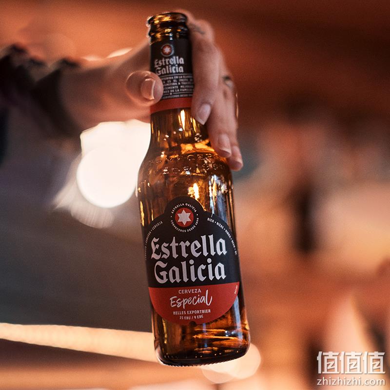 西班牙原装进口，Estrella Galicia 埃斯特拉 拉格黄啤 330mL*12瓶 新低69元包邮（双重优惠） 值值值-买手聚集的地方