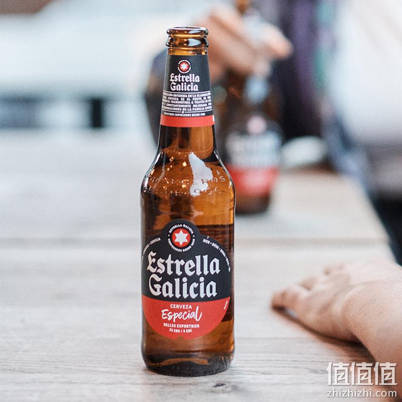 西班牙原装进口，Estrella Galicia 埃斯特拉 拉格黄啤 330mL*12瓶 新低69元包邮（双重优惠） 值值值-买手聚集的地方