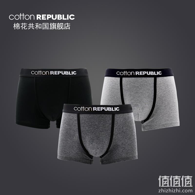Cotton Republic 棉花共和国 男士美棉单向导湿科技内裤 3条装 99元包邮（需领券） 值值值-买手聚集的地方