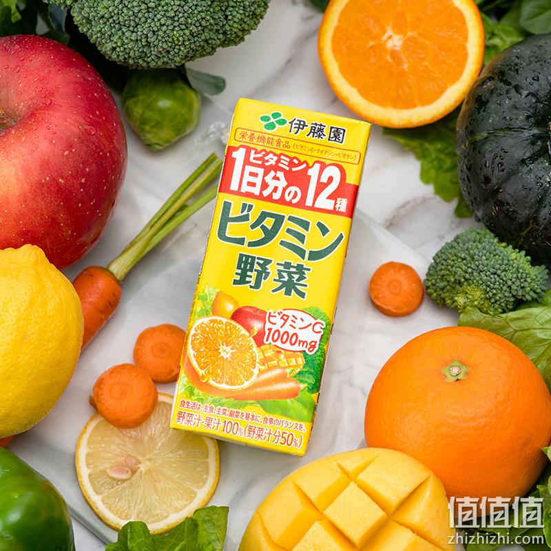 日本进口 ITOEN 伊藤园 0脂低卡维生素果蔬汁 多口味 200mL*12盒 39元包邮（双重优惠） 值值值-买手聚集的地方