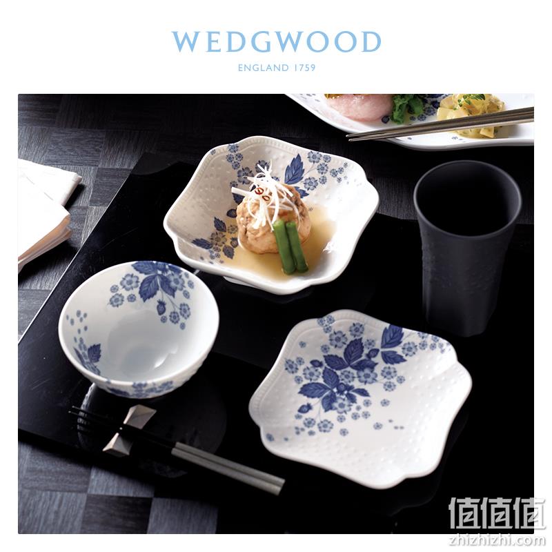 Wedgwood 玮致活 靛蓝草莓系列 骨瓷小餐盘5件套 40000812 新低274元 值值值-买手聚集的地方