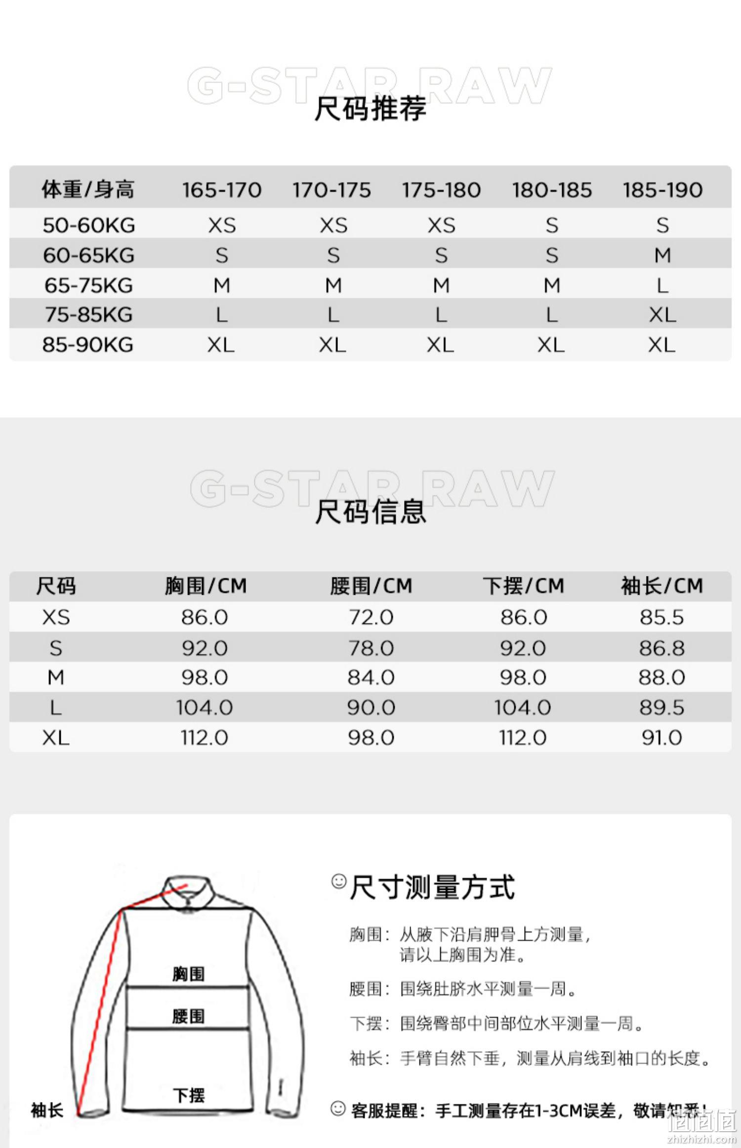 G-Star Raw Meefic 男士绗缝连帽棉服夹克 黑色S码/红色M码 465元起 值值值-买手聚集的地方