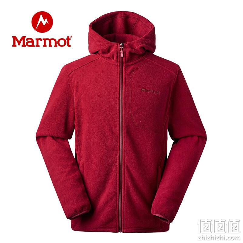 PLUS会员，Marmot 土拨鼠 男士抓绒连帽开衫 V83839  多色 202.55元包邮（双重优惠） 值值值-买手聚集的地方