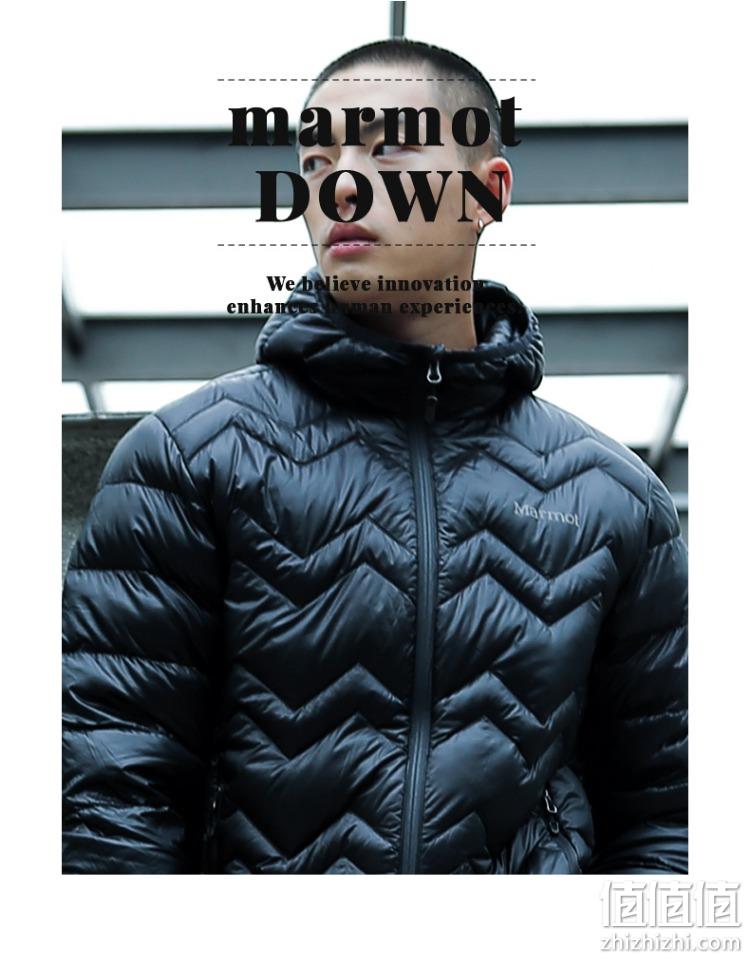 Marmot 土拨鼠 highlander 700蓬鹅绒男士轻薄款连帽羽绒服 V79403 599元包邮（需领券） 值值值-买手聚集的地方