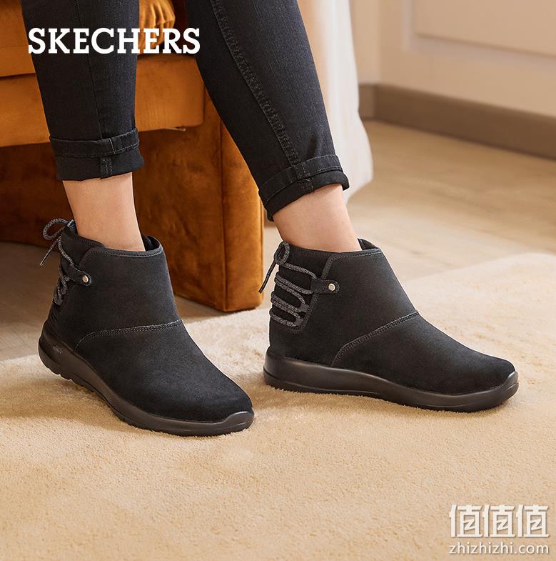 PLUS会员，Skechers 斯凯奇 ON-THE-GO系列 女士保暖加绒休闲雪地靴 15505 3色 159元包邮（需领券） 值值值-买手聚集的地方