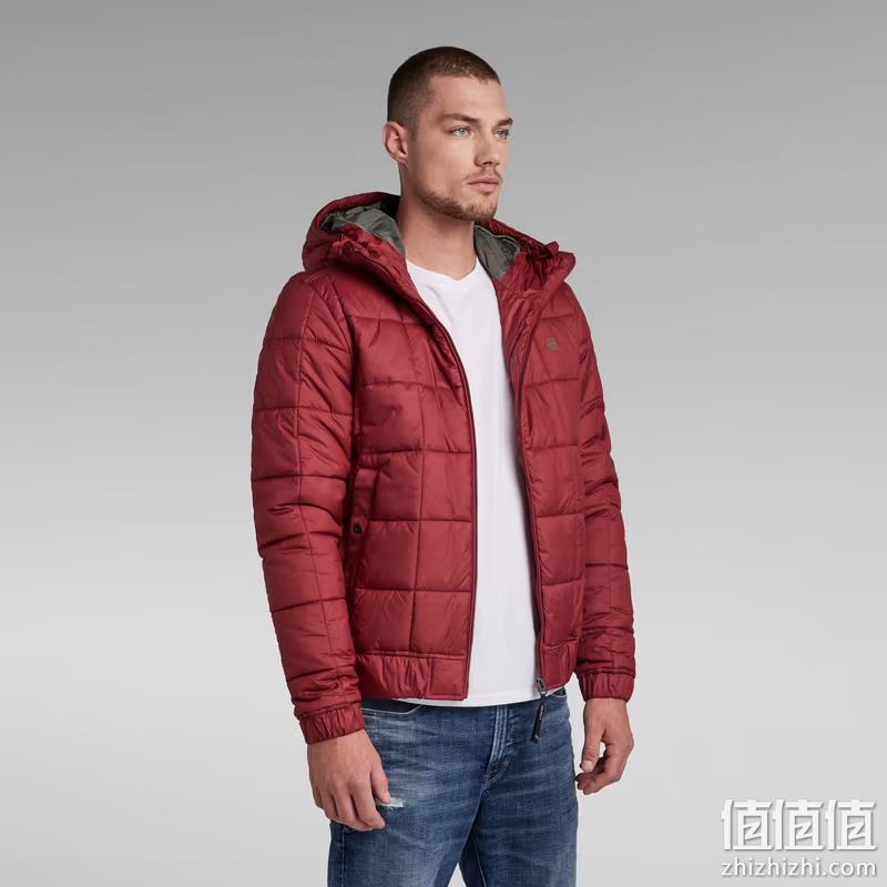 G-Star Raw Meefic 男士绗缝连帽棉服夹克 黑色S码/红色M码 465元起 值值值-买手聚集的地方