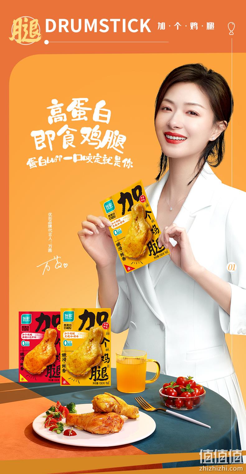 国家队运动员备战保障产品，优形 加个鸡腿 开袋即食鸡腿 130g*6个 赠帆布袋 59.9元包邮（需领券） 值值值-买手聚集的地方