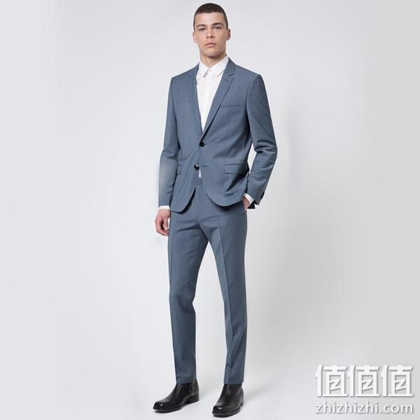 HUGO Hugo Boss 雨果·博斯 Arti/Hesten212X 男士74%初剪羊毛混纺修身西装2件套50450994 1490.24元（官网$595） 值值值-买手聚集的地方