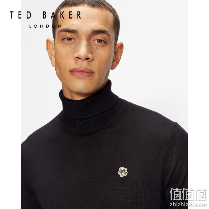 Ted Baker 泰德·贝克 Beckton 男士100%美利奴羊毛高领针织衫255124 新低188.76元（天猫旗舰店1290元） 值值值-买手聚集的地方