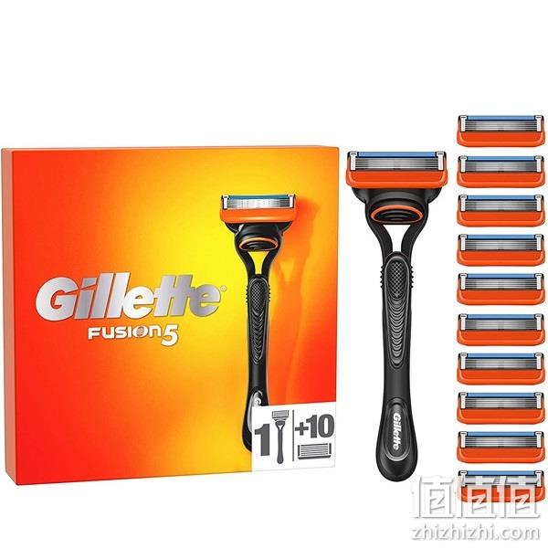 Gillette 吉列 Fusion5 锋隐 手动剃须刀套组（1刀架+11刀头） 172.46元（可3件92折） 值值值-买手聚集的地方