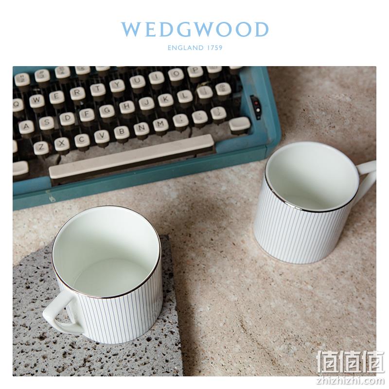 Wedgwood 玮致活 X Jasper Conran设计师联名款 细条纹骨瓷马克杯杯碟 新低281.4元 值值值-买手聚集的地方