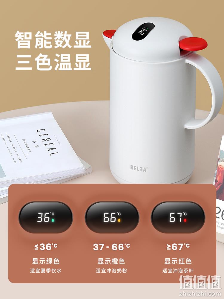 物生物 JV022102 莹森 家用智能显温保温水壶1.5L 69元包邮（需领券） 值值值-买手聚集的地方