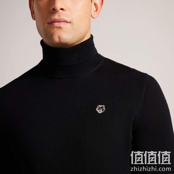 Ted Baker 泰德·贝克 Beckton 男士100%美利奴羊毛高领针织衫255124 新低188.76元（天猫旗舰店1290元） 值值值-买手聚集的地方