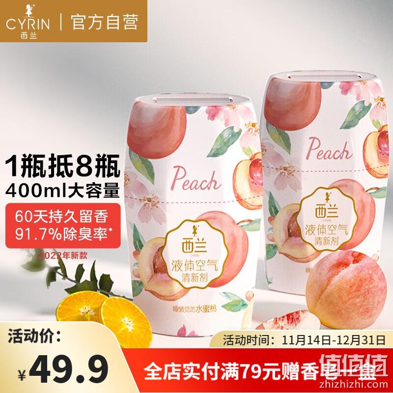 立白旗下，Cyrin 西兰 液体空气清新剂400mL*2瓶 多种香型 22.9元包邮（11.45元/瓶） 值值值-买手聚集的地方