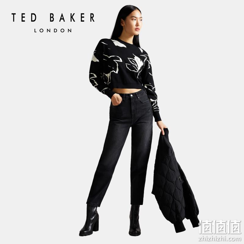 Ted Baker 泰德·贝克 Bootis 女士高腰直筒七分牛仔裤256677 236.83元（天猫旗舰店774元） 值值值-买手聚集的地方