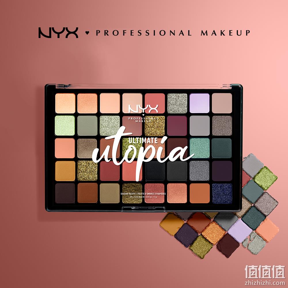 NYX 专业化妆系列 40色眼影盘 #乌托邦 新低138.38元（天猫334元） 值值值-买手聚集的地方