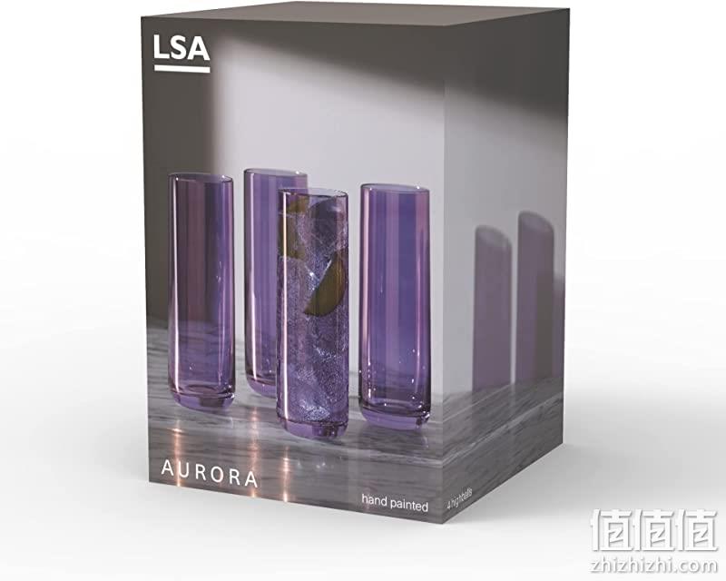 LSA International 国际空间 Aurora系列 ‎玻璃海波杯420mL*4只装 新低287.7元（天猫折后472元） 值值值-买手聚集的地方