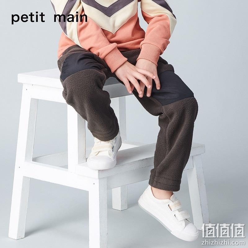 日本超高人气童装品牌，petit main 日系摇粒绒长裤（90~140码）3色 史低49元包邮（需领券） 值值值-买手聚集的地方