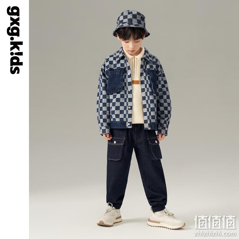 gxg.kids 22秋新款 男童工装裤束脚多袋牛仔裤 149元包邮（需用券） 值值值-买手聚集的地方