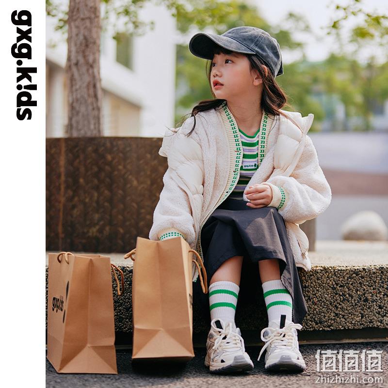 1衣3穿，gxg.kids 儿童90白鸭绒连帽羽绒服 带仿羊羔毛马甲 多色 199元包邮（需用券） 值值值-买手聚集的地方