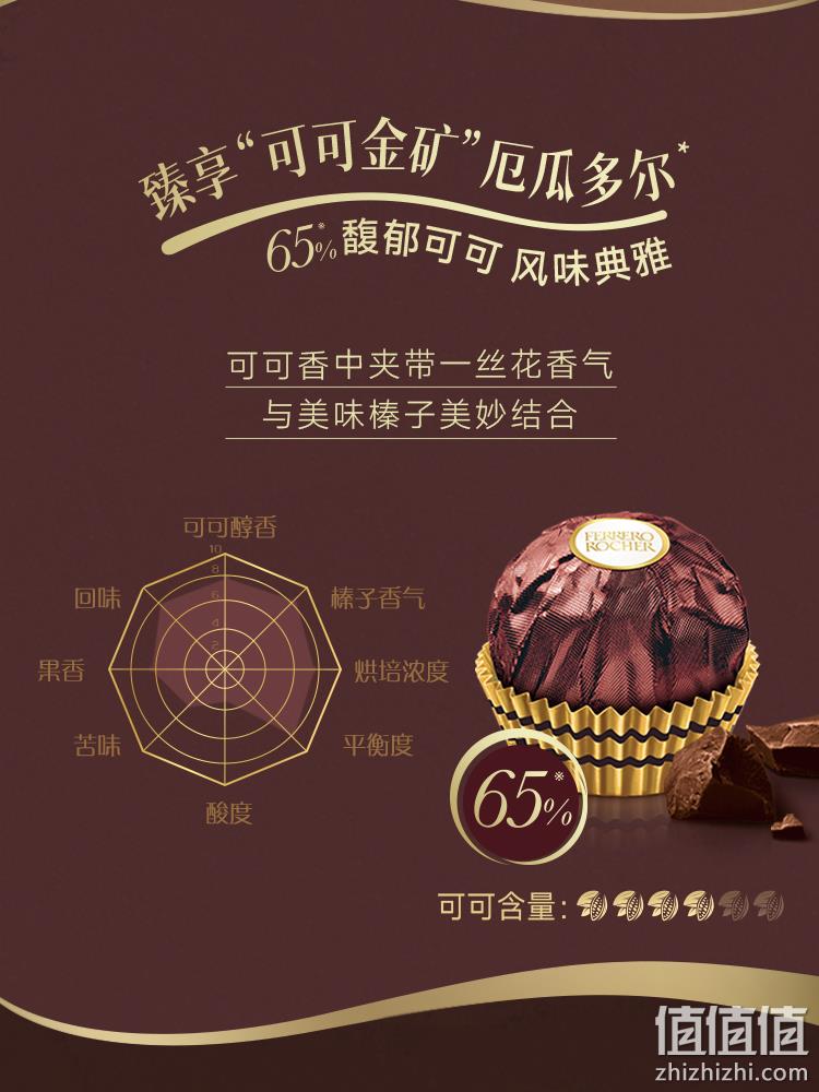 费列罗首款高端黑巧系列，Ferrero Rocher 黑金三重奏 榛果威化黑巧克力 24粒装 109.9元包邮（需领券） 值值值-买手聚集的地方